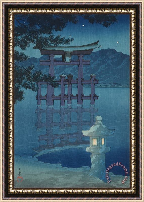 Kawase Hasui Starry Night at Miyajima (miyajima Hoshi Zuki Yo) Framed Print