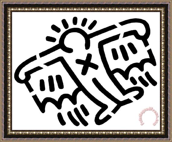 Keith Haring Angeles Framed Print