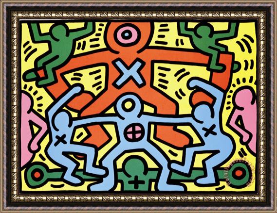 Keith Haring Untitled II 1985 Framed Painting