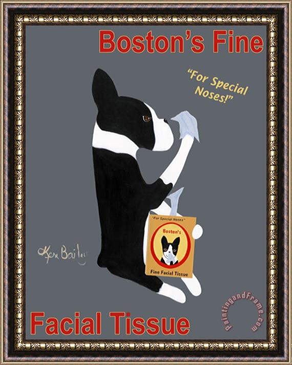 Ken Bailey Boston Facial Tissue Framed Print