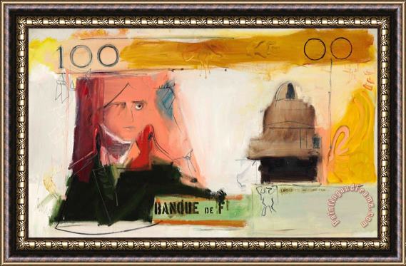 Larry Rivers French Money, 1963 Framed Painting