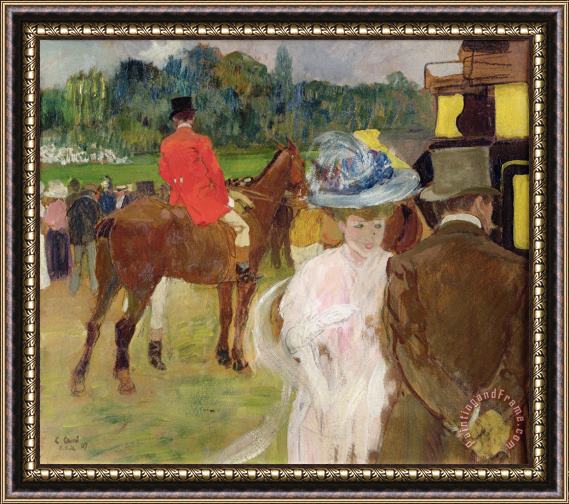 Leon Georges Carre At The Races At Auteuil Framed Print