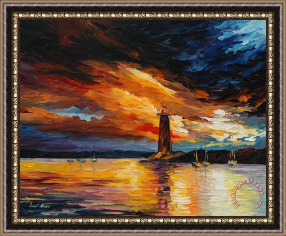 Leonid Afremov Before A Storm Framed Painting