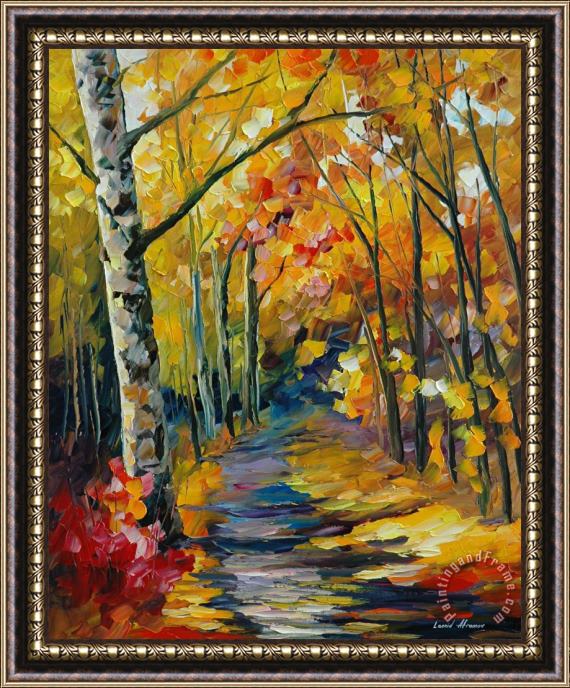 Leonid Afremov Birch Forest Framed Painting