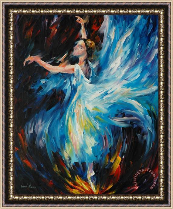 Leonid Afremov Blue Wave Framed Painting