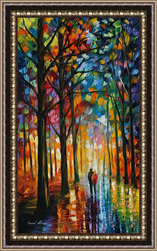 Leonid Afremov Date In The Park Framed Painting