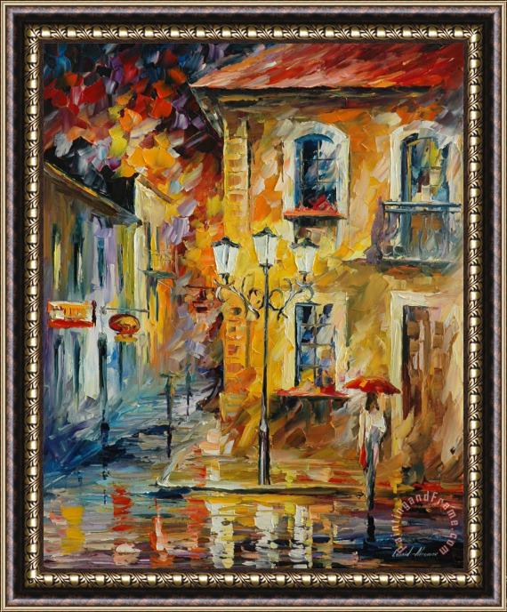 Leonid Afremov Night Of Disappointments Framed Print