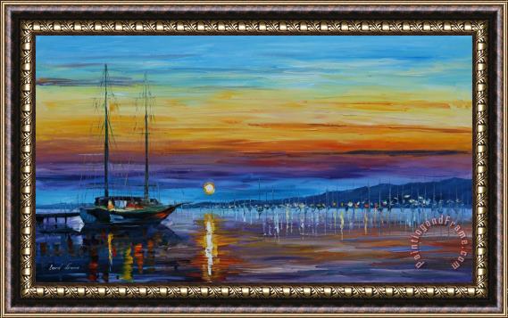 Leonid Afremov Sunset Over Eternity Framed Painting