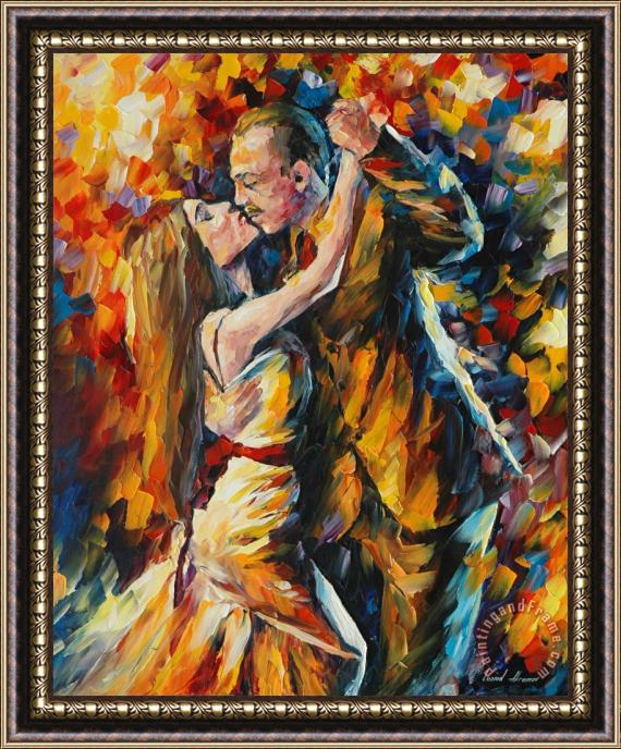 Leonid Afremov Tango Of Past Years Framed Painting
