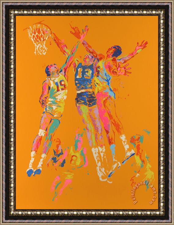 Leroy Neiman Basketball Framed Print