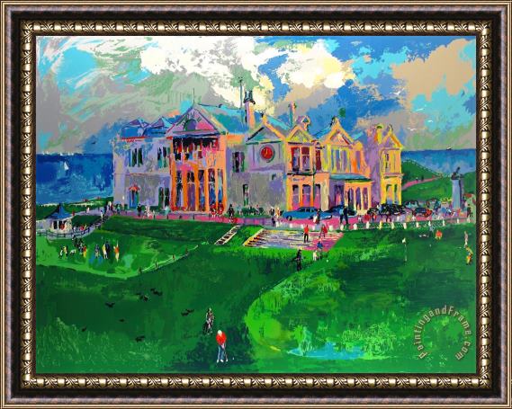 Leroy Neiman Clubhouse at Old St. Andrew's Framed Print
