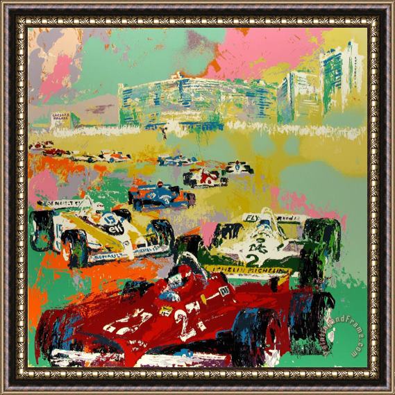 Leroy Neiman Grand Prix, Caesar's Palace Framed Painting