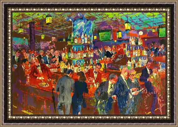 Leroy Neiman Harry's Wall Street Bar Framed Painting