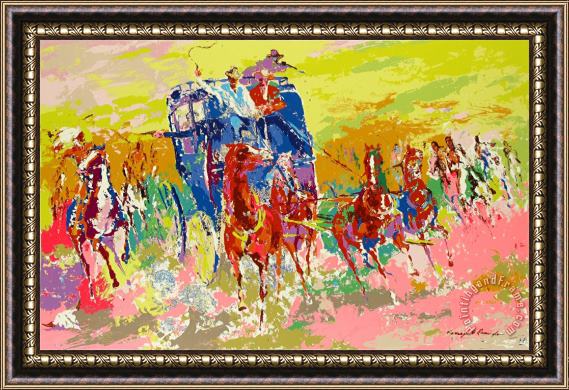 Leroy Neiman Homage to Remington Framed Painting