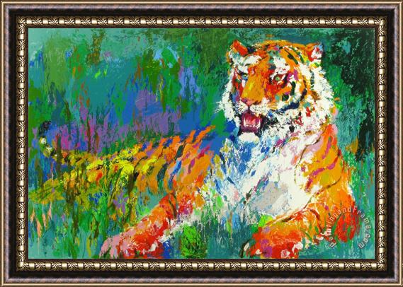 Leroy Neiman Resting Tiger Framed Painting