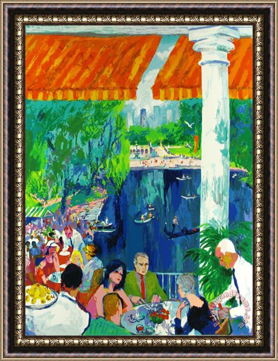 Leroy Neiman The Boathouse, Central Park Framed Painting