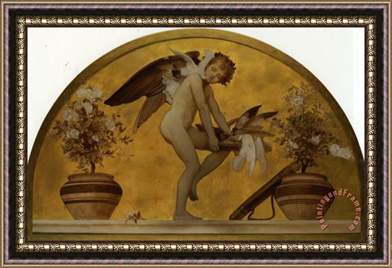 Lord Frederick Leighton Cupid And Doves Framed Print