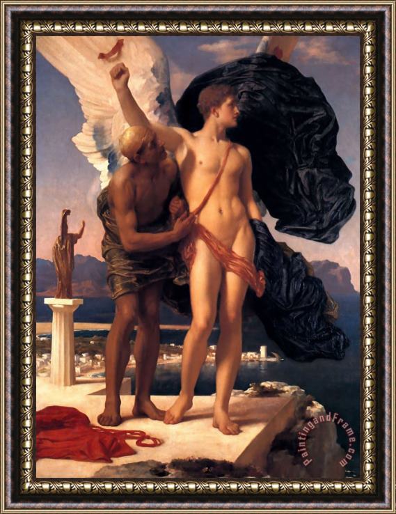 Lord Frederick Leighton Daedalus And Icarus Framed Painting