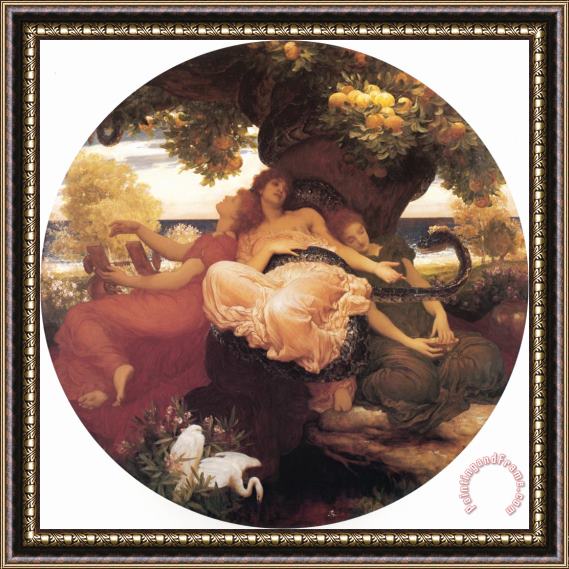 Lord Frederick Leighton The Garden of The Hesperides Framed Painting