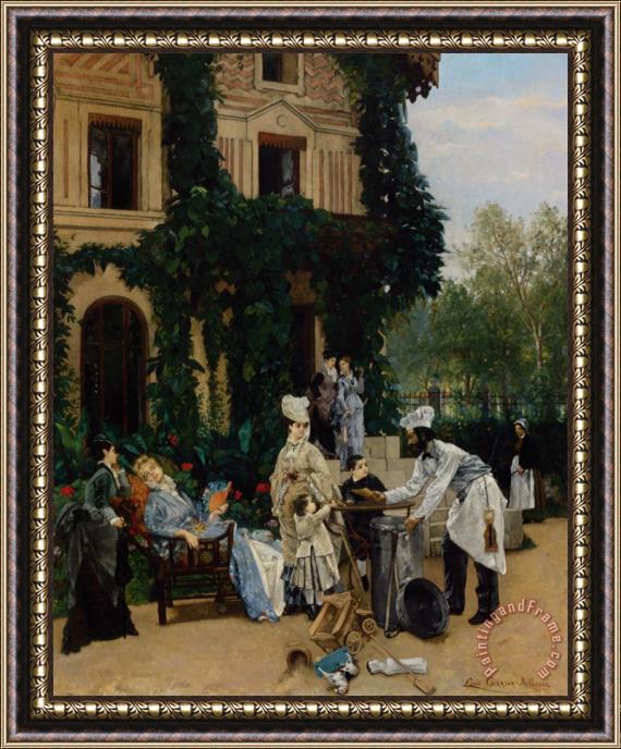 Louis Robert Carrier-belleuse Crepe Maker Framed Painting