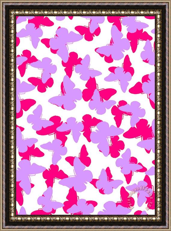 Louisa Knight Layered Butterflies Framed Painting