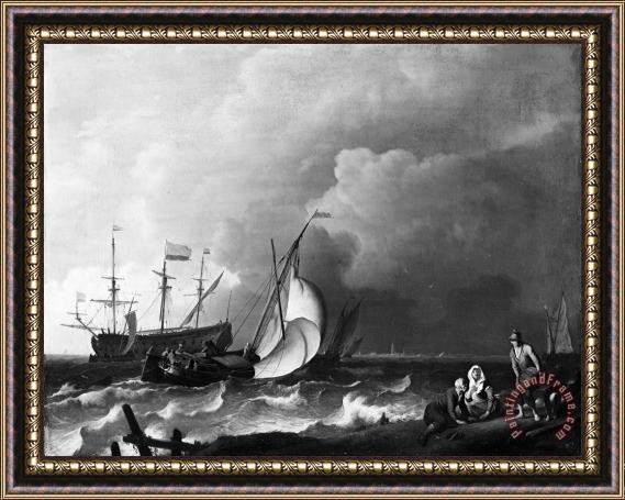 Ludolf Backhuysen Rough Sea Framed Painting