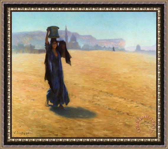 Ludwig Deutsch The Water Carrier Framed Painting