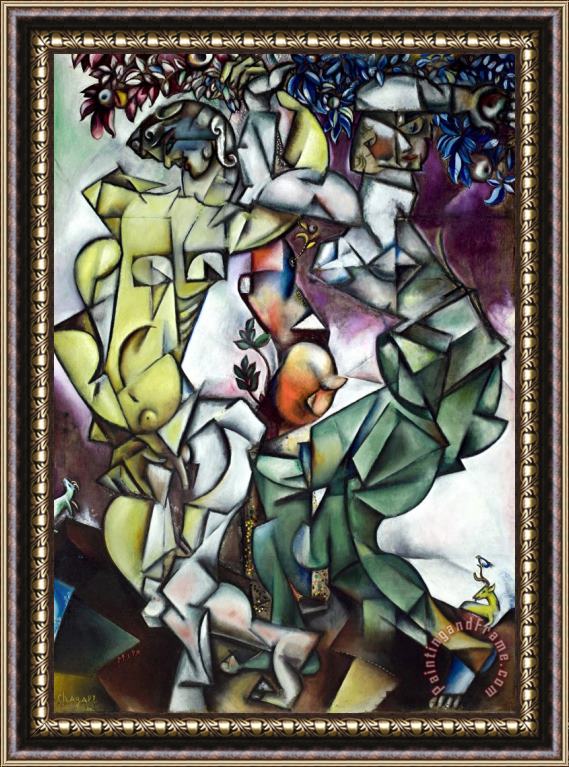 Marc Chagall Adam And Eve 1912 Framed Painting