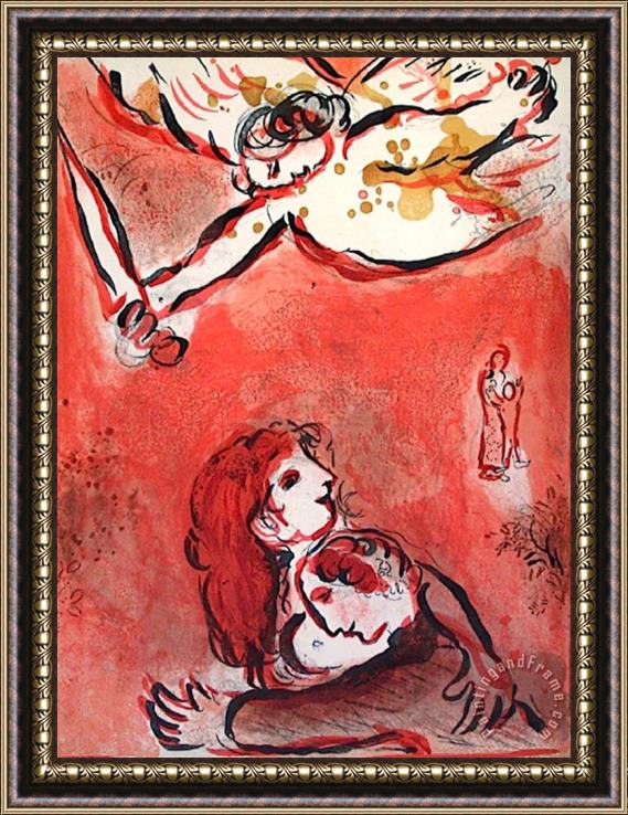 Marc Chagall Bible Le Visage D Israel Framed Painting