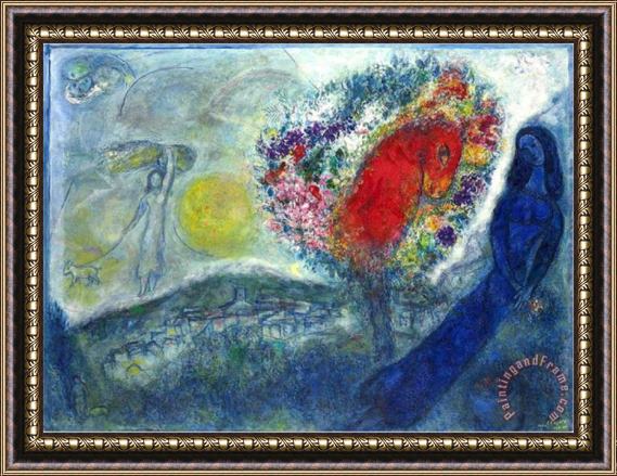 Marc Chagall Chagall Landscape Framed Painting