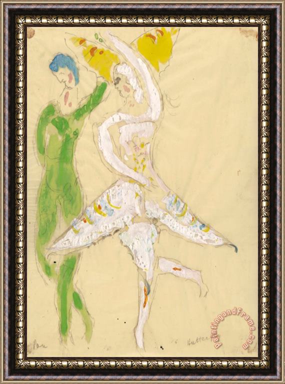 Marc Chagall Costume for Butterfly, Costume Design for Aleko (scene Iv). (1942) Framed Painting