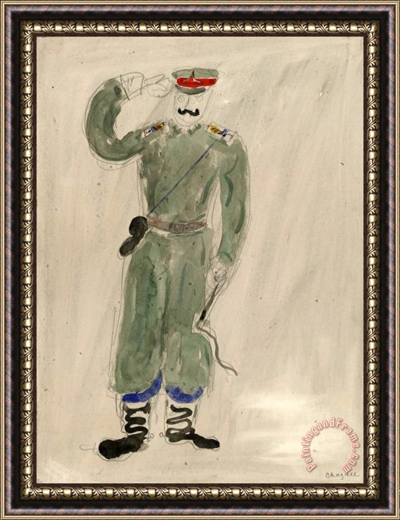 Marc Chagall Costume for Policeman, Costume Design for Aleko (scene Iv). (1942) Framed Painting