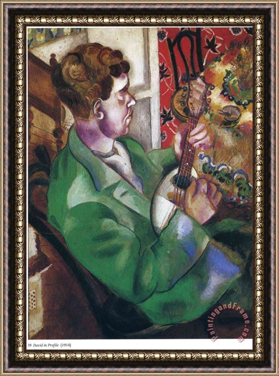 Marc Chagall David in Profile 1914 Framed Painting