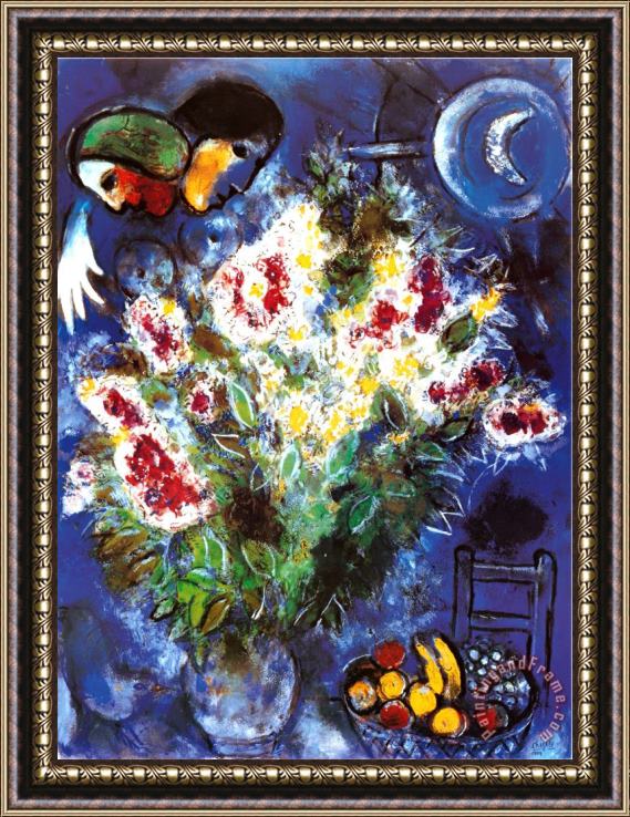 Marc Chagall Still Life with Flowers Framed Print