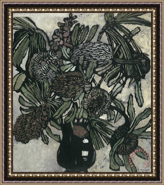 Margaret Preston Banksia in Jug Framed Print