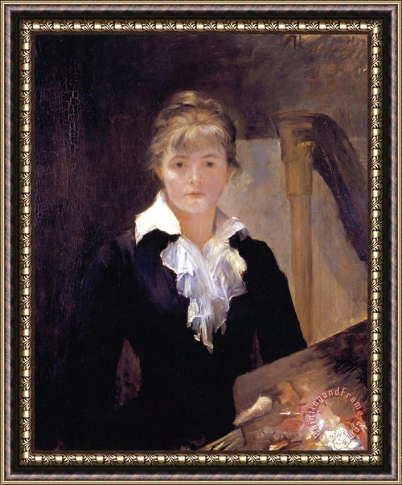 Maria Konstantinowna Bashkirtseff Self Portrait with a Palette Framed Painting
