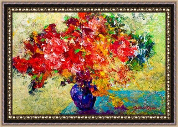 Marion Rose Abstract Floral 1 Framed Painting
