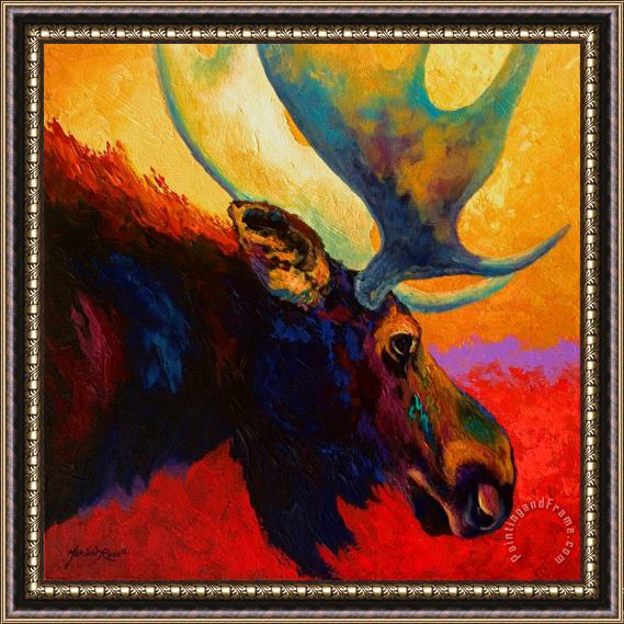 Marion Rose Alaskan Spirit - Moose Framed Painting