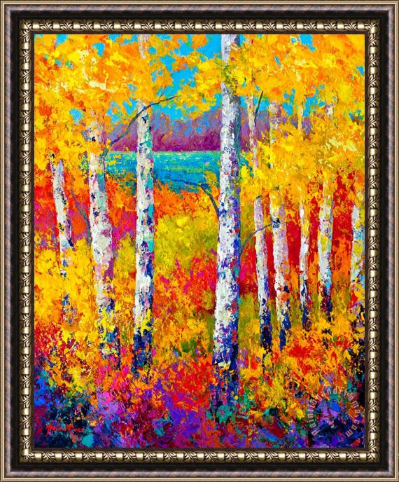 Marion Rose Autumn Patchwork Framed Painting