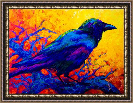 Marion Rose Black Onyx - Raven Framed Painting