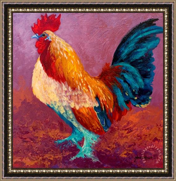 Marion Rose Fancy Pants - Rooster Framed Painting