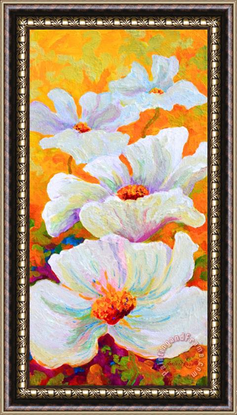Marion Rose Meadow Angels - White Poppies Framed Painting