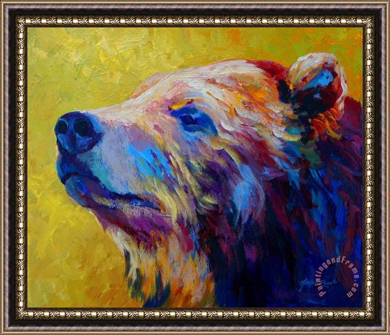 Marion Rose Pretty Boy - Grizzly Bear Framed Painting