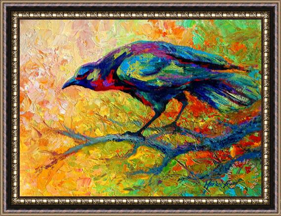 Marion Rose Tree Talk - Crow Framed Painting