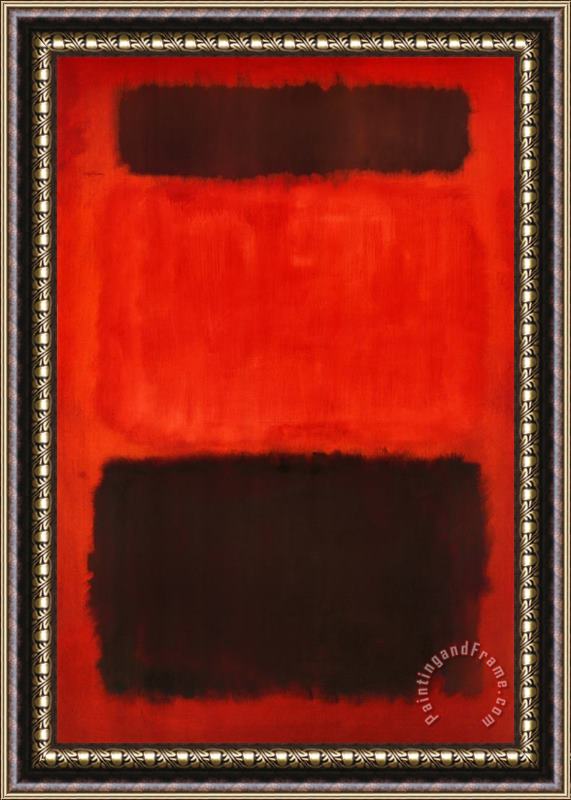 Mark Rothko Brown And Black in Reds 1957 Framed Painting