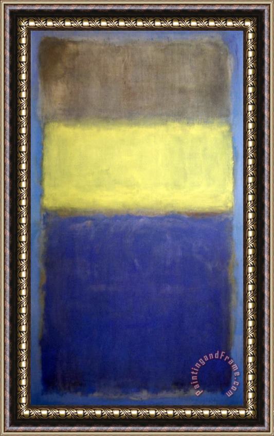 Mark Rothko No 2 No 30 Yellow Center Framed Painting