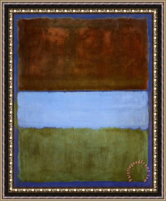 Mark Rothko No 61 Brown Blue Brown on Blue C 1953 Framed Painting