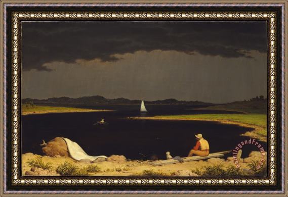 Martin Johnson Heade Approaching Thunder Storm 1859 Framed Print