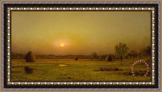 Martin Johnson Heade Marsh Sunset, Newburyport, Massachusetts Framed Print