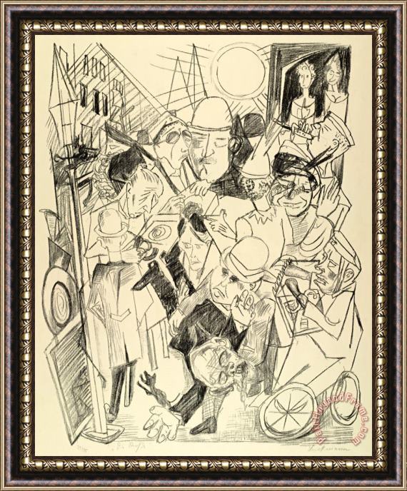 Max Beckmann The Street Framed Painting
